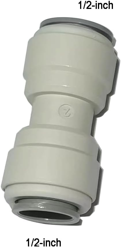 Acetal Copolymer 1/2" Tube OD Tube Fitting, Union Straight Connector, Push to - Image 2