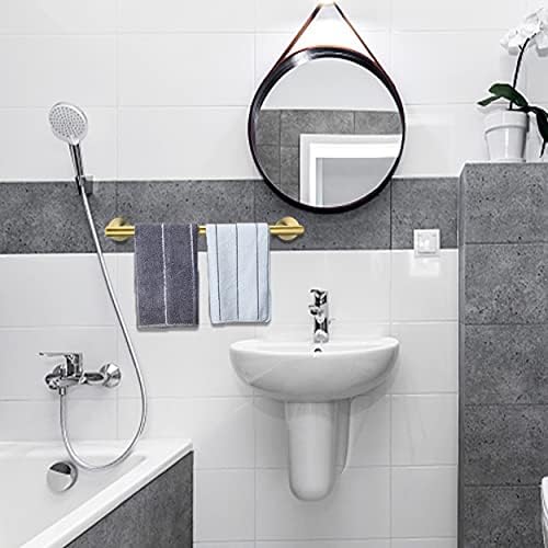 Nolimas Brushed Gold Bath Hand Towel Bar Single Bars Towel Rack Rod Classic - Image 2