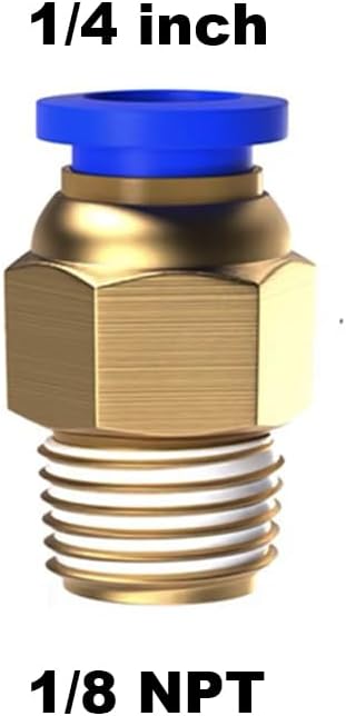 20Pcs 1/4" Tube OD x 1/8 NPT Male Push to Connect Fittings - Image 2