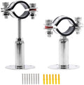 2 Pack Pipe Supports, 304 Stainless Steel Wall Mount Ceiling Mount Pipe Bracket by Choosewhatyouneed