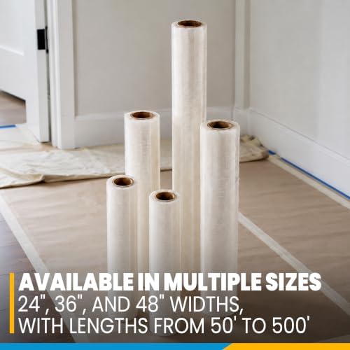 ZIP-UP 36" x 500' Carpet Protection Film, Self Adhesive, Easy Installation - Image 6