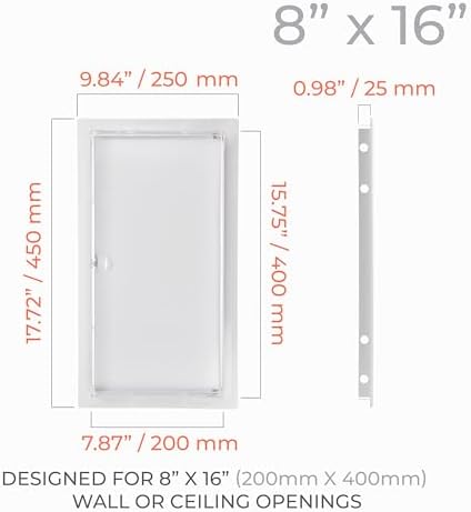 8 x 16 Inch Metal Access Panel for Drywall - Image 2