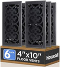 Howeall 4x10 Inches 6 Pack Heavy Duty Walkable Floor Register by Howeall