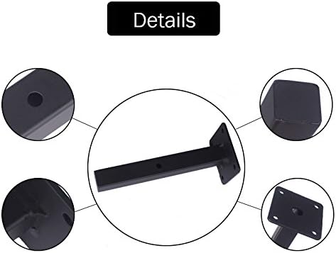 AddGrace Industrial Black Shelf Brackets 12 Inch L Brackets - Image 3