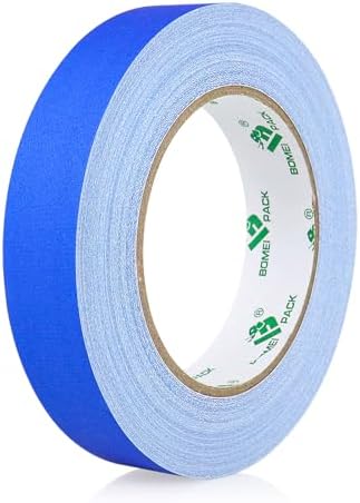 BOMEI PACK Blue Gaffer Tape, Matte Non-Reflective, 1inch x 30yds No Residue by BOMEIPACK