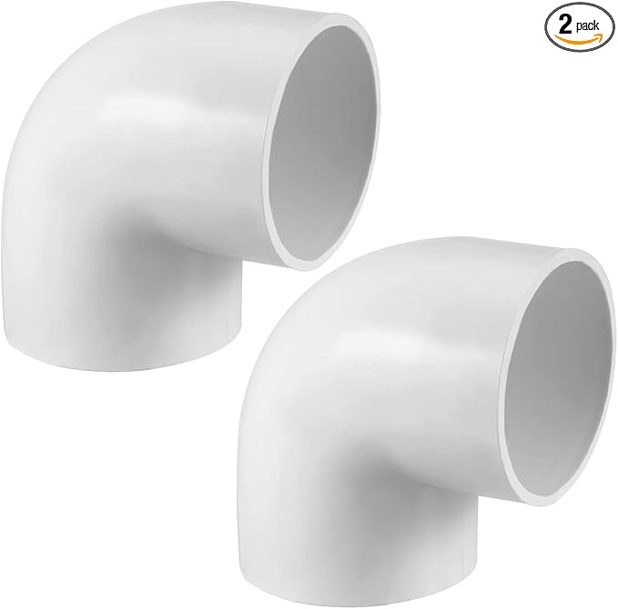 2PCS 2" 90 Degree Elbow PVC Pipe Fitting Adapter Coupling Connector Schedule 40 by Fitvell