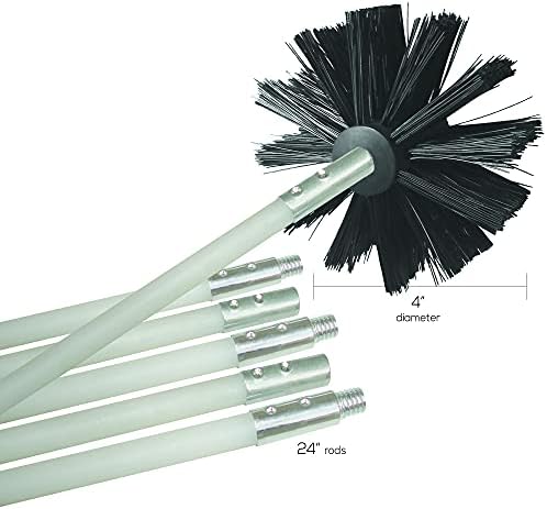 Deflecto DVBRUSH12K/6 Dryer Duct Cleaning Kit, Lint Remover, Extends up to 12 - Image 3