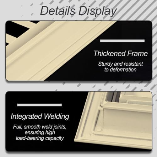 Yellow Air Return Grille, Aluminum Access Panel - Image 4