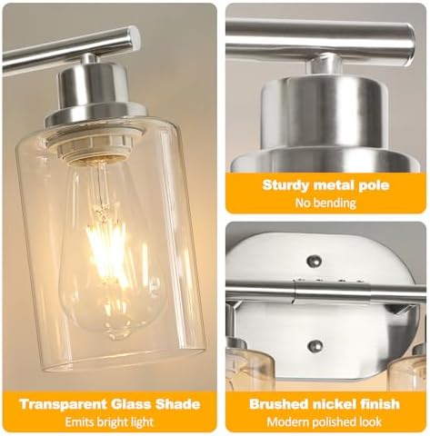 Unicozin Bathroom Light Fixtures, 4 Light Vanity Lights - Image 6