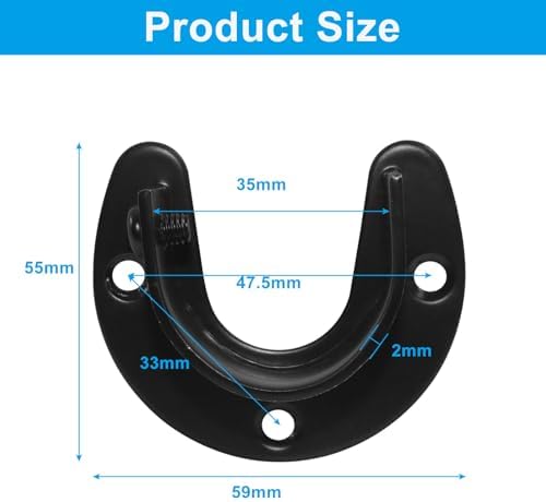Closet Rod Bracket, 2 Pack, U Shaped, 1-1/4 Inch - Image 2