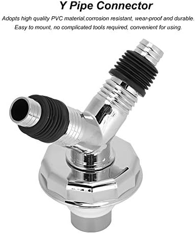 Y Pipe Connector Floor Drain Adapter PVC 2.8x1.6x0.8in Washing Machine Drain - Image 3