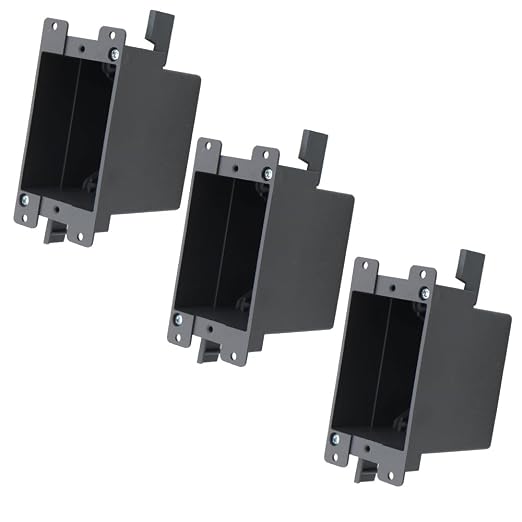 1-Gang Old Work Electrical Outlet Box, Plastic Junction Box by AIRTAK
