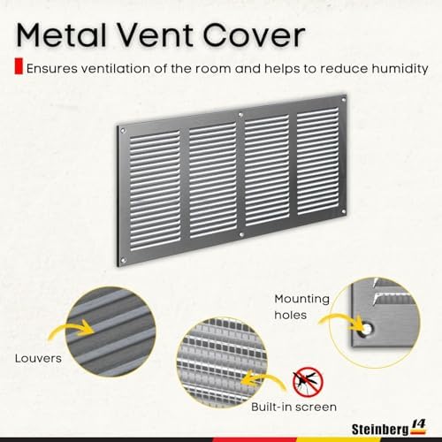Steinberg14 Stainless Steel Vent Cover 14x6 - Image 2