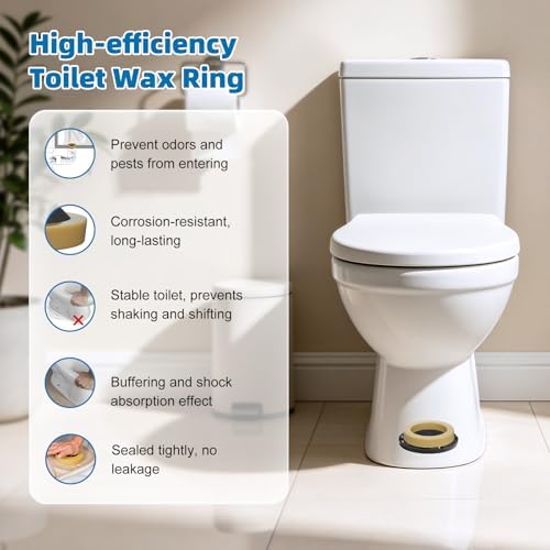 Universal Extra-Thick Toilet Wax Ring, Heavy-Duty Wax Ring - Image 2