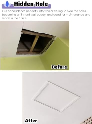 White Pull Open Attic Access Door Latch Ceiling 22 X 22, 22 X 30, 22 X 36 - Image 3