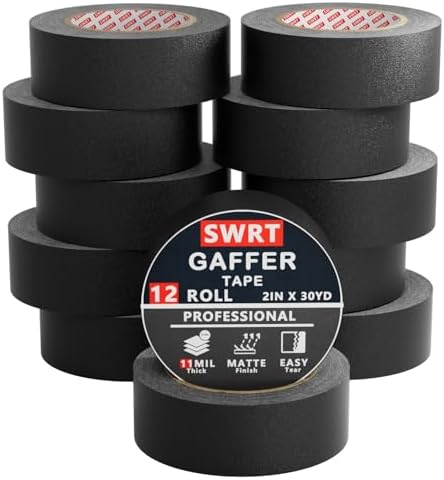 SWRT Gaffers Tape, 2 in x 30 yd, 11 Mil, Pro Matte by SWRT