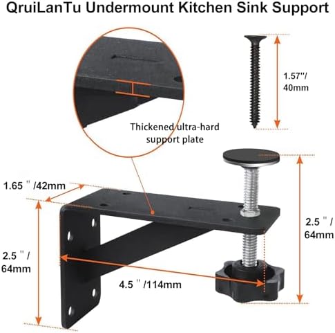 2 Pcs Undermount Kitchen Sink Support - Image 2