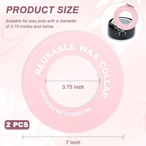 2 PCS Reusable Silicone Wax Collars Fits Most 14 Oz Wax Pot Liner Collar Clean - Image 2