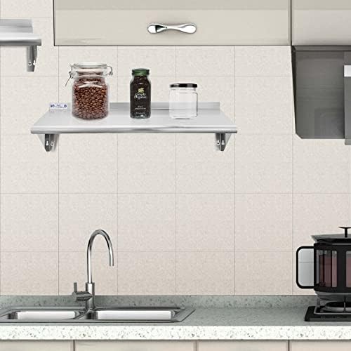 Hally Stainless Steel Shelf 18"x36" NSF Commercial Wall Mount Rack Shelving - Image 6