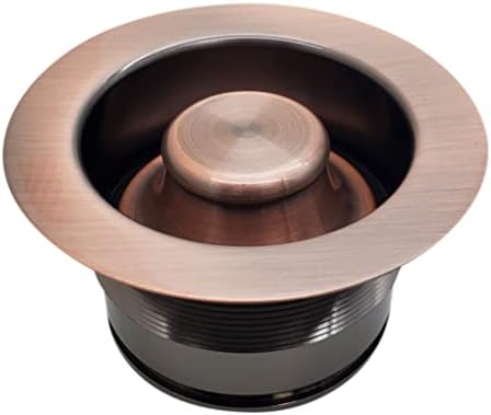 Westbrass 3-1/2" EZ-Mount Sink Disposal Flange and Stopper, Antique Copper by Westbrass