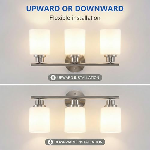 Unicozin 3 Light Bathroom Light Fixtures, Modern Vanity Lights - Image 4