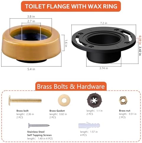 Extended Toilet Flange and Extra Thick Wax Ring Kit - Image 2