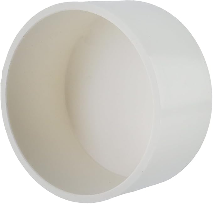 3" PVC Pipe End Cap Fitting White | Round Pipe Hole Plugs, Pipe Plug Socket by Pastlla