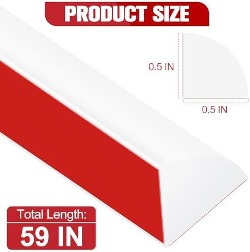 ToLanbbt Flexible Quarter Round Molding, Peel and Stick Rubber Trim, - Image 2
