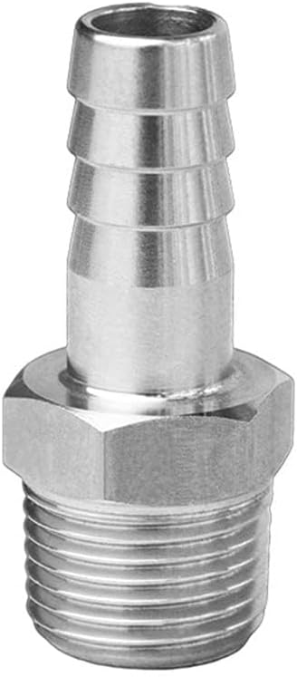Stainless Steel Hose Barb Fitting 3/16" Hose Barb to 1/4" NPT Male Thread - Image 3