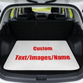 Custom Red Text Trunk Mat Universal Waterproof Cargo Liner by Mintulipy