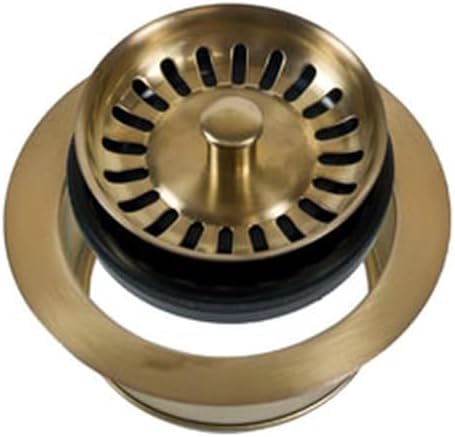 Complete Strainer with Collar, Unlacquered Brass by Unknown