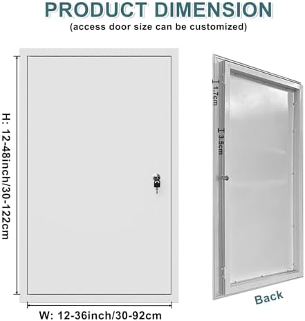 Access Panel 24x36 30x48 Inch, Aluminum Frame Access Doors White Opening Flap - Image 2