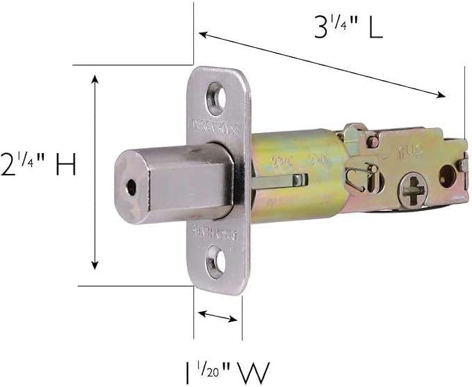 Design House 790634 Pro Series 2-Way, Round Corner Deadbolt Latch, Satin Nickel - Image 2