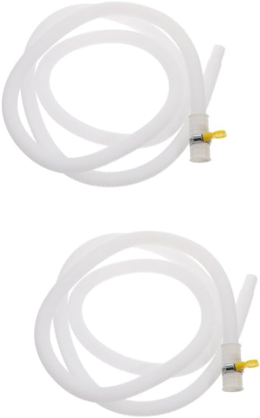 IMIKEYA 2pcs Washer Drain Hose Extension Flexible Drain Pipe Clamp - Image 2