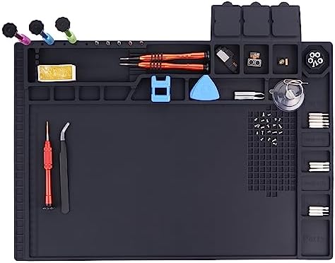 Premium Heat Resistant 932°F Magnetic Silicone Soldering Mat Electronics Work by HPFIX