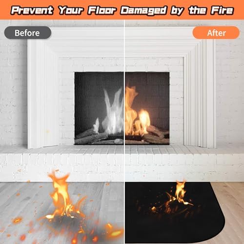 Fireplace Mat, Hearth Rug Fireproof, Fireplace Floor Mat, Fireproof Rug - Image 5