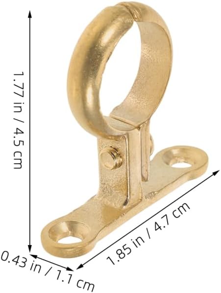 DOITOOL 2Pack Brass Pipe Bracket Clamp Heavy Duty Wall Mounted Clamps Tube - Image 4