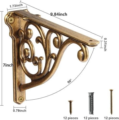 Khtumeware Shelf Bracket 10 Inch, Decorative Brackets - Image 2