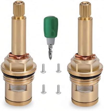 Brass Faucet Cartridge Replacement Kit M20 x 1.5 Ceramic Valve Pair by Unknown