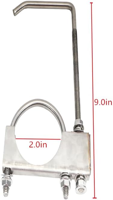 4 Pcs 2.0" Exhaust Clamp with Hanger, Heavy Duty Exhaust Hanger with Clamp - Image 2