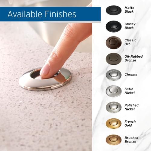 INSINKERATOR Air Switch Sink Top Decorative Button, Brushed Bronze - Image 4