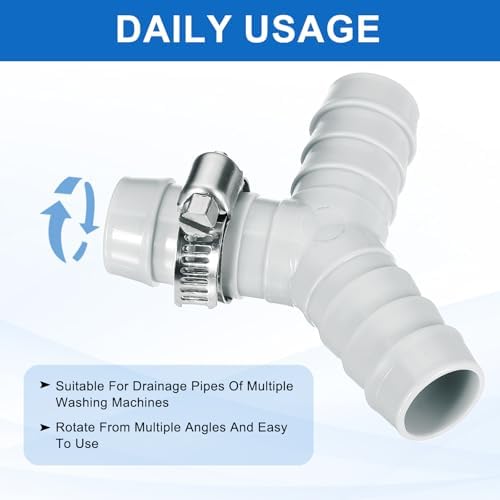 PATIKIL Washing Machine Hose Splitter Y-Type Reducer, Dishwasher Drain Hose - Image 5