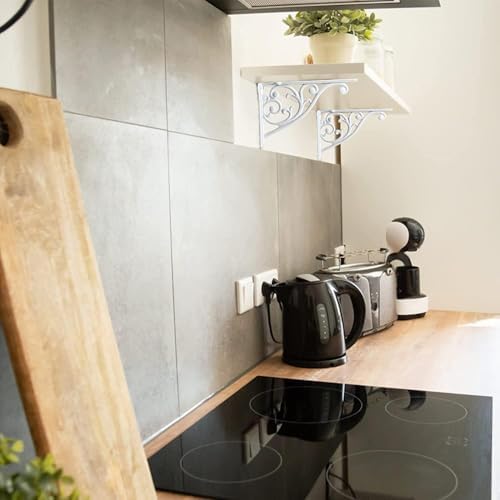 Shelf Brackets 4 Inch 4 Pack Heavy Duty White Wall Bracket Victorian Kitchen - Image 2