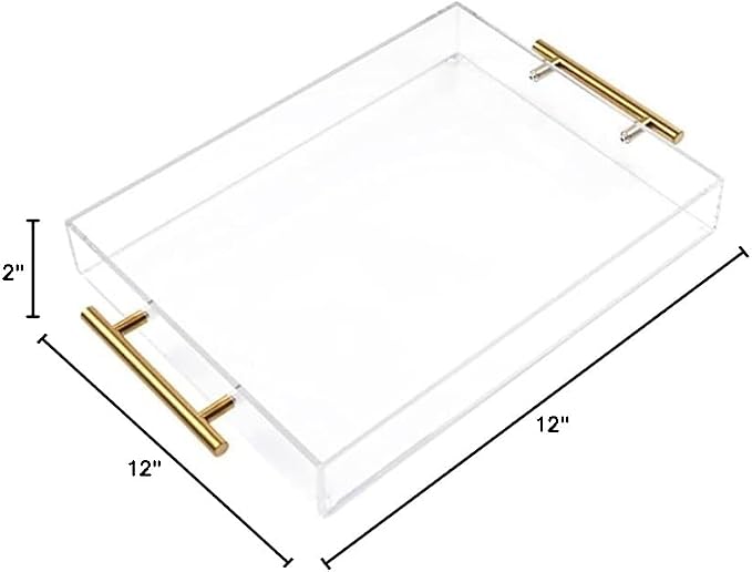 12"x12" Clear Acrylic Serving Tray - Image 8