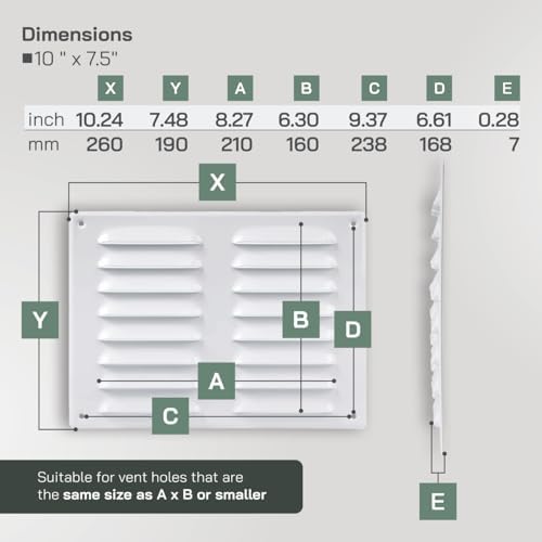 Vent Systems 10" x 7.5" Inch - Image 2