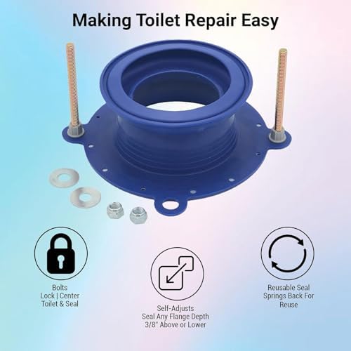 One N Done Toilet Flange Repair Kit – Complete Toilet Wax Ring Replacement Kit - Image 2