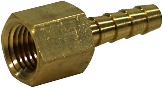 1/4" Brass Hose Barb Rigid Female Adapter - Image 2