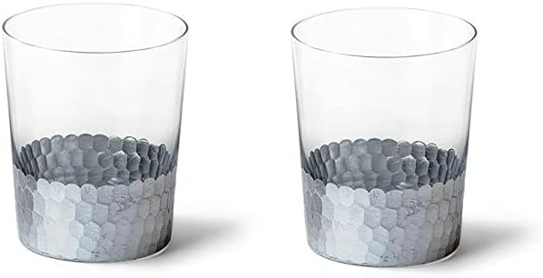 Hosley Set of 2 Argea Loral Glass Vase LED Lantern Candle Holder 4.3 Inch High by HOSLEY