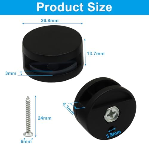 Frameless Mirror Mounting Hardware Kit, 8 Pack - Image 2