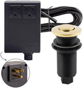 Westbrass ASB-2B3-01 Sink Top Waste Disposal Air Switch and Dual Outlet Control by Westbrass